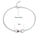 Hot Selling Bracelet 925 Silver for Women Fashion Jewelry 925 Sterling Silver Pendant Heart Zircon Bracelet