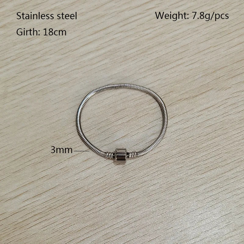 Metal Stainless Steel Waterproof Non-fading Bracelet Men's and Women's Snake Bone Chain Adjustable Bracelet Fashion Jewelry