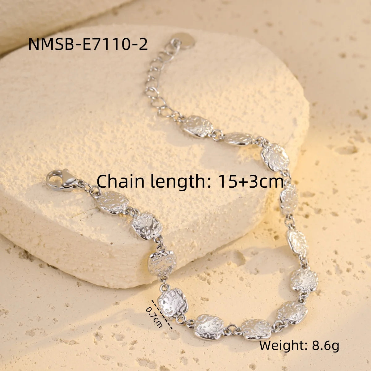 Winter Simple Geometric Texture Stainless Steel Bracelet Retro Fashion Hand Jewelry Factory Wholesale