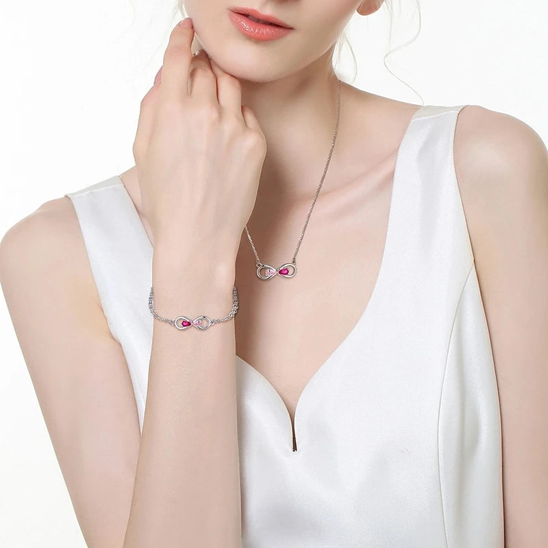 Hot Selling Bracelet 925 Silver for Women Fashion Jewelry 925 Sterling Silver Pendant Heart Zircon Bracelet